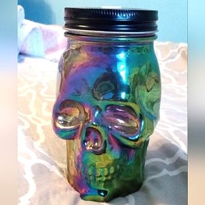Skull glass mug